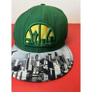 Vintage 1990s NBA Seattle Supersonics Skyline Green Gray The Game 7,3/4 Hat